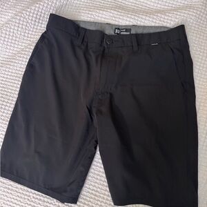 Hurley Men's Black Flat Front Shorts